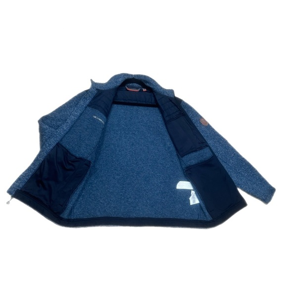 Free Country Men's Frore II Knit Fleece Jacket Sz Medium Blue Full Zip Collared - Picture 14 of 15